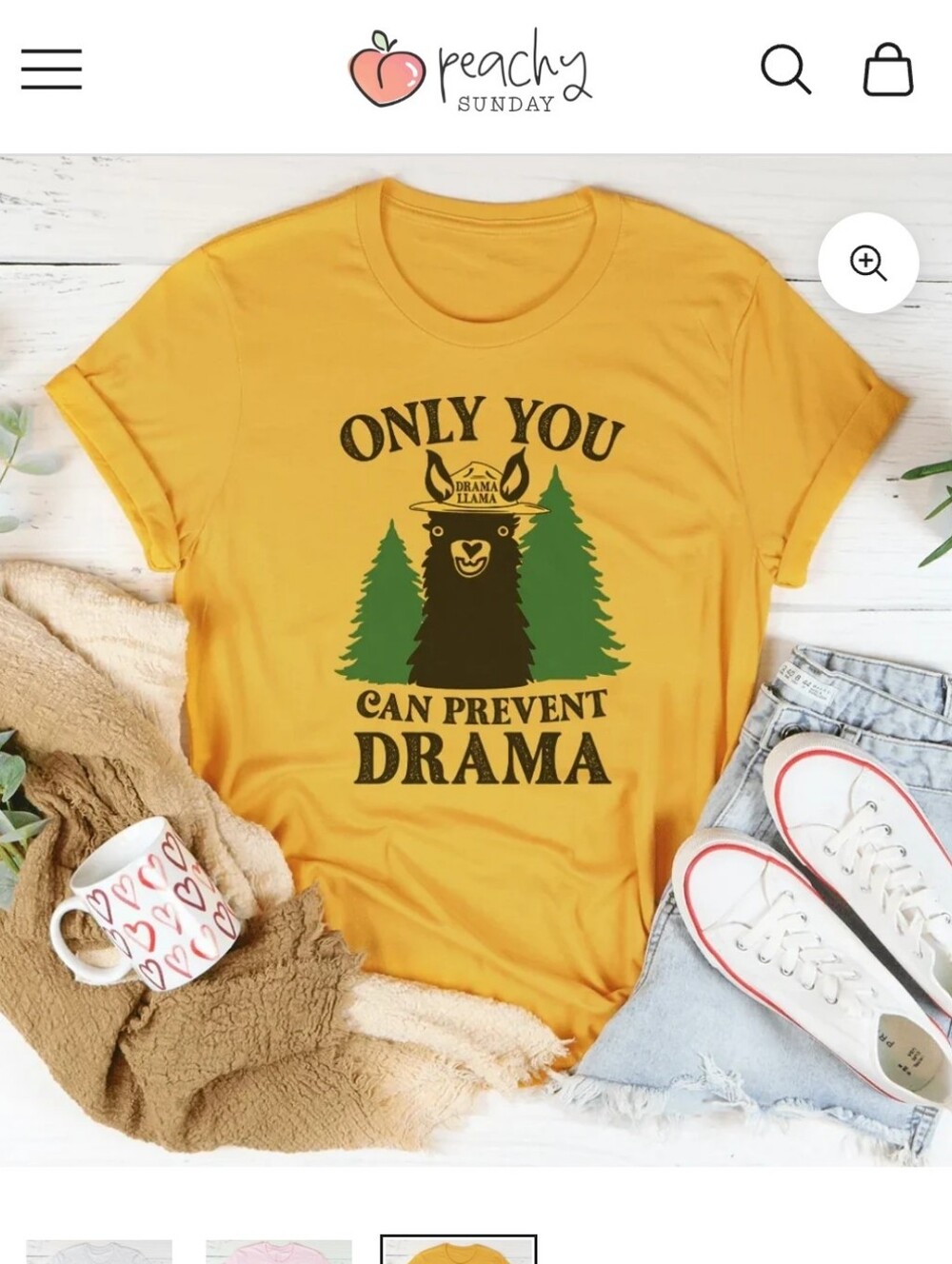 Hanes Only You Can Prevent Drama Llama Graphic T-Shirt – Medium